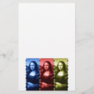 Mona Lisa Animal Print Primary Färg Brevpapper