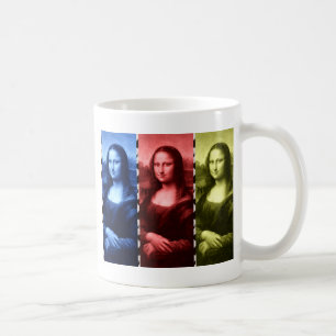 Mona Lisa Animal Print Primary Färg Kaffemugg