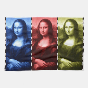 Mona Lisa Animal Print Primary Färg Kökshandduk