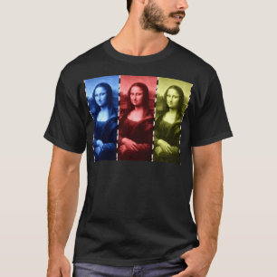 Mona Lisa Animal Print Primary Färg Tee Shirt