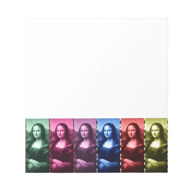 Mona Lisa Animal Print Rainbow Anteckningsblock (Framsida)