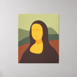 Mona Lisa Ansikte Painting da Vinci Canvas Art