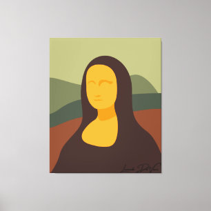 Mona Lisa Ansikte Painting da Vinci Canvas Art