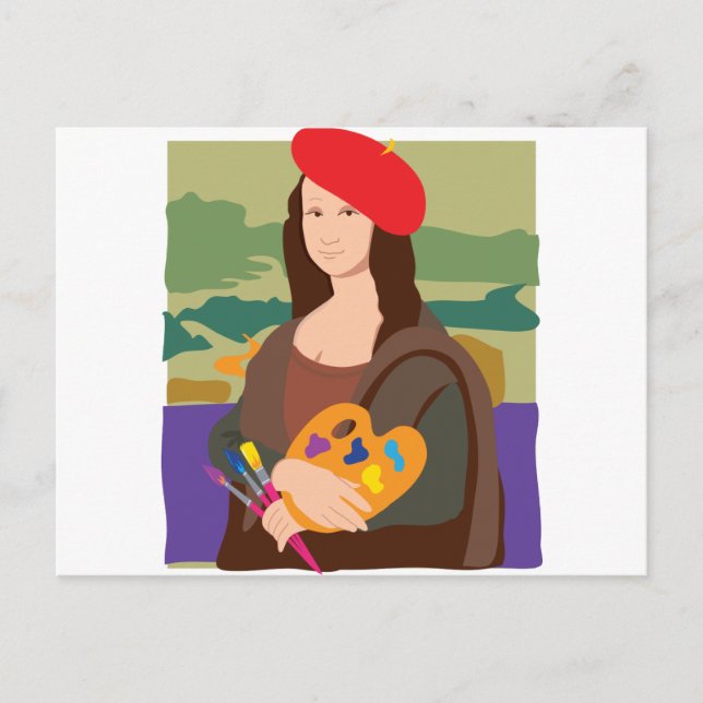 Mona Lisa Artist Vykort (Framsida)