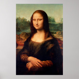 Mona Lisa av Leonardo Da Vinci - återställd versio Poster