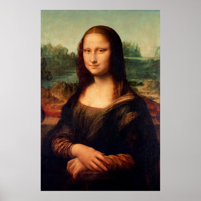 Mona Lisa av Leonardo Da Vinci - återställd versio Poster (Framsidan)