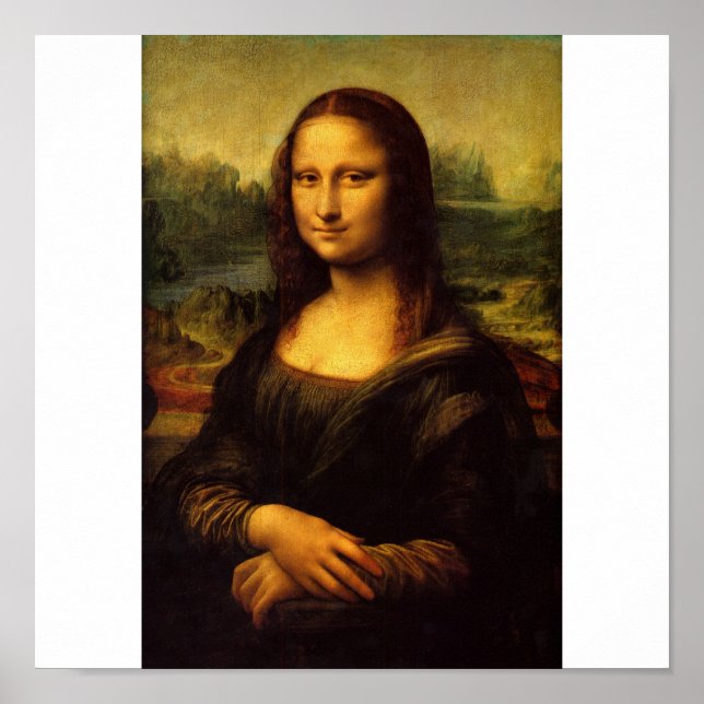 Mona Lisa av Leonardo Da Vinci c. 1503-1505 Poster (Framsidan)