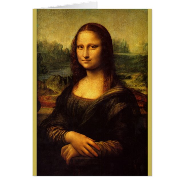 Mona Lisa av Leonardo da Vinci Hälsningskort (Framsidan)