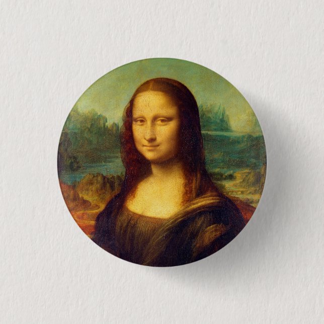 Mona Lisa av Leonardo Da Vinci Knapp (Framsida)
