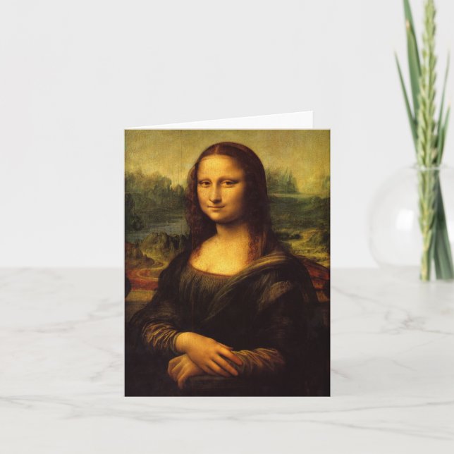 Mona Lisa av Leonardo da Vinci Kort (Framsida)
