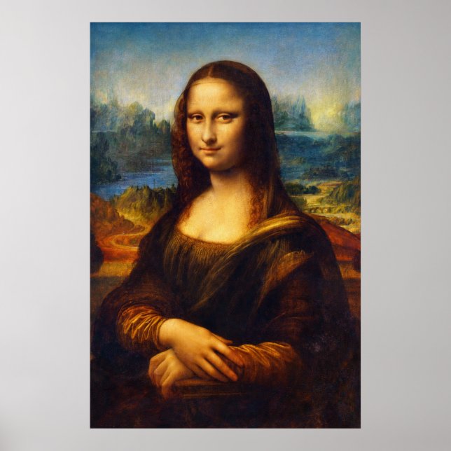 Mona Lisa av Leonardo da Vinci Poster (Framsidan)