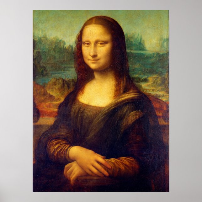 Mona Lisa av Leonardo Da Vinci Poster (Framsidan)