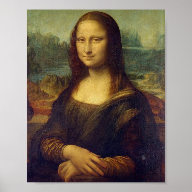 Mona Lisa av Leonardo Da Vinci Poster (Framsidan)