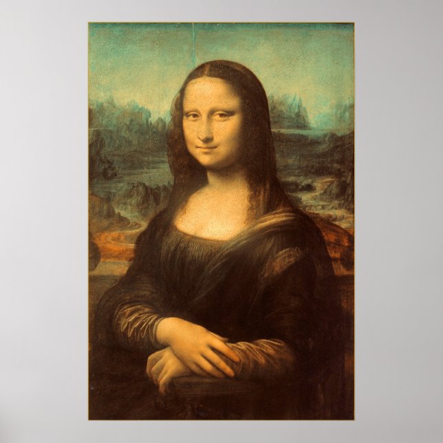 Mona Lisa av Leonardo da Vinci Poster (Framsidan)