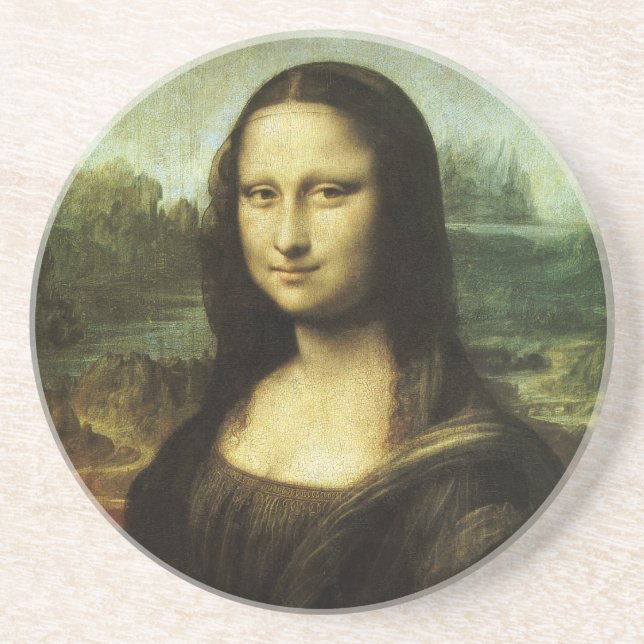 Mona Lisa av Leonardo da Vinci, Renaissance Art Underlägg Sandsten (Framsidan)