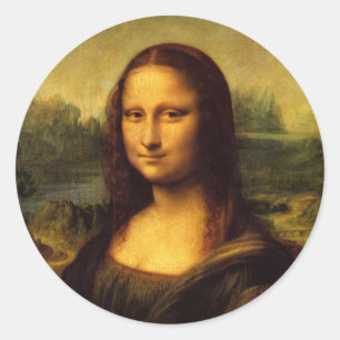 Mona Lisa av Leonardo da Vinci Runt Klistermärke