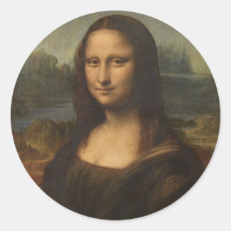 Mona Lisa av Leonardo da Vinci Runt Klistermärke