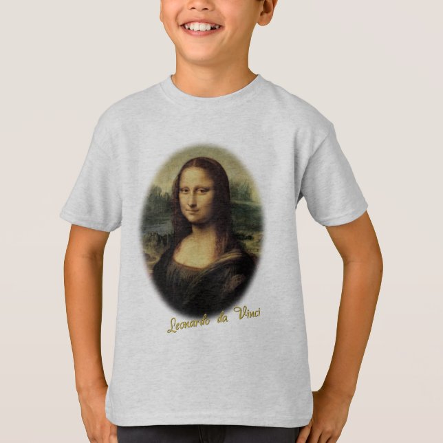 Mona Lisa av Leonardo Da Vinci Tee Shirt (Framsida)