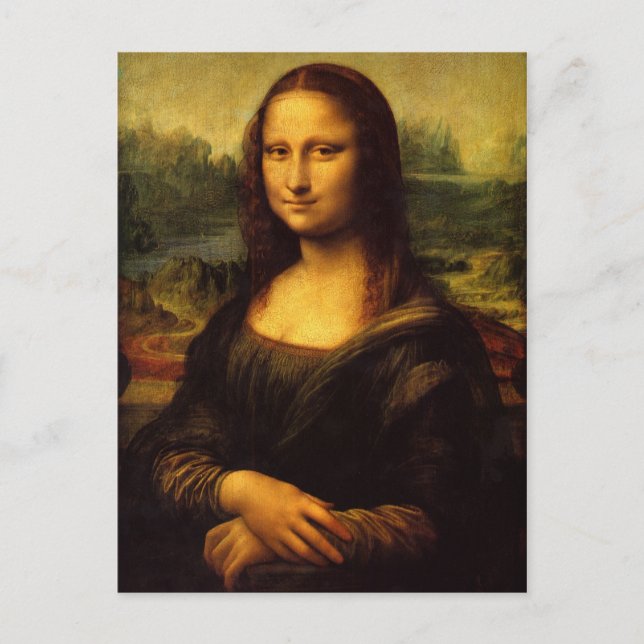 Mona Lisa av Leonardo Da Vinci Vykort (Framsida)