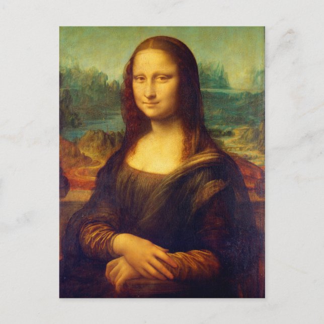 Mona Lisa av Leonardo Da Vinci Vykort (Framsida)