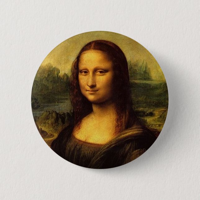 Mona Lisa av Leonardo DE Vinici Knapp (Framsida)
