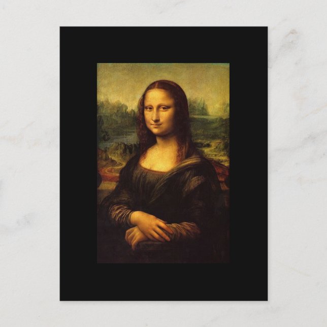 Mona Lisa av Leonardo DE Vinici Vykort (Framsida)