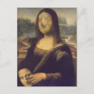 Mona Lisa Avmaskad Vykort