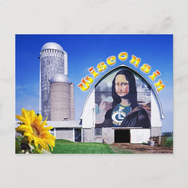 Mona Lisa Barn, Wisconsin Vykort (Framsida)