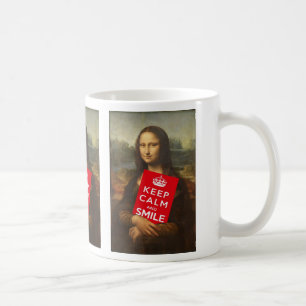 Mona Lisa Behålla Lugn och Smile Kaffemugg