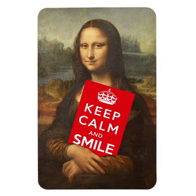 Mona Lisa Behålla Lugn och Smile Magnet (Vertikal)