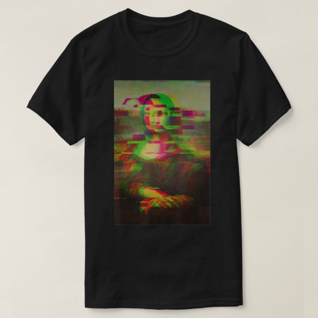 Mona Lisa Berömd Painting Artwork Leonardo da Vinc T Shirt (Design framsida)