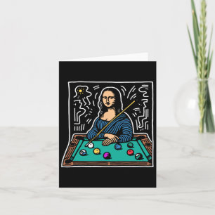 Mona-lisa Billiards - Funny Mona-lisa Bassäng Bill Kort