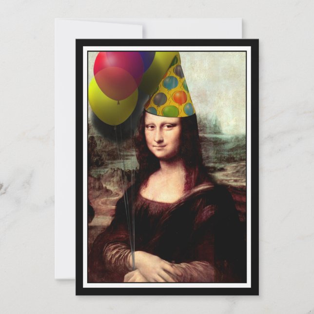 Mona Lisa - Birthday Girl Inbjudningar (Framsida)