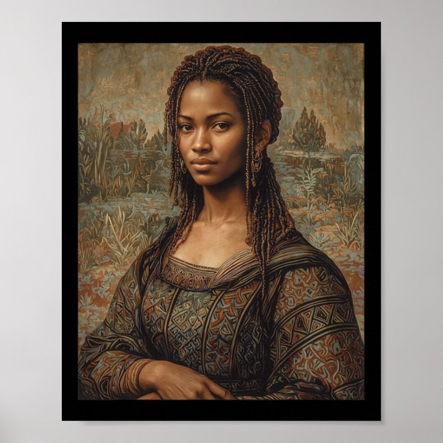 Mona Lisa Black Art Junetelfte dagen Black Pride W Poster (Framsidan)