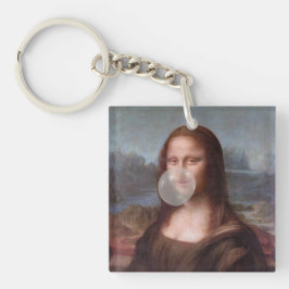 Mona Lisa blåser grått bubbelgum