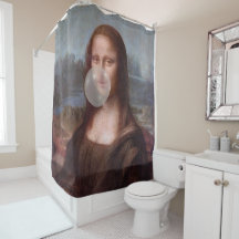 Mona Lisa blåser grått bubbelgum