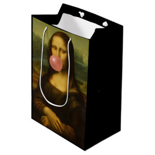 Mona Lisa Blowing Rosa Bubble Gum