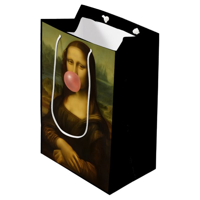 Mona Lisa Blowing Rosa Bubble Gum (Framsidan Vinklad)