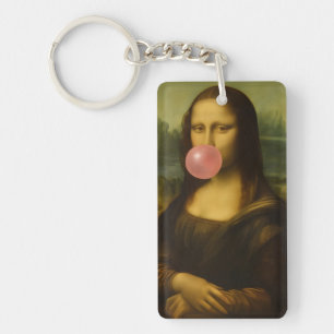 Mona Lisa Blowing Rosa Bubble Gum