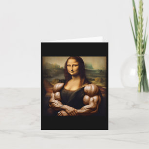Mona Lisa Bodybuilding Funny Gift 1 Kort