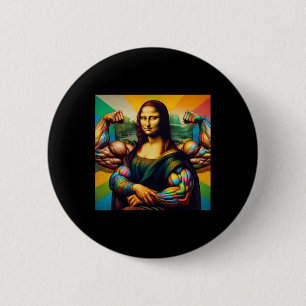 Mona Lisa Bodybuilding Funny Gift 2 Knapp