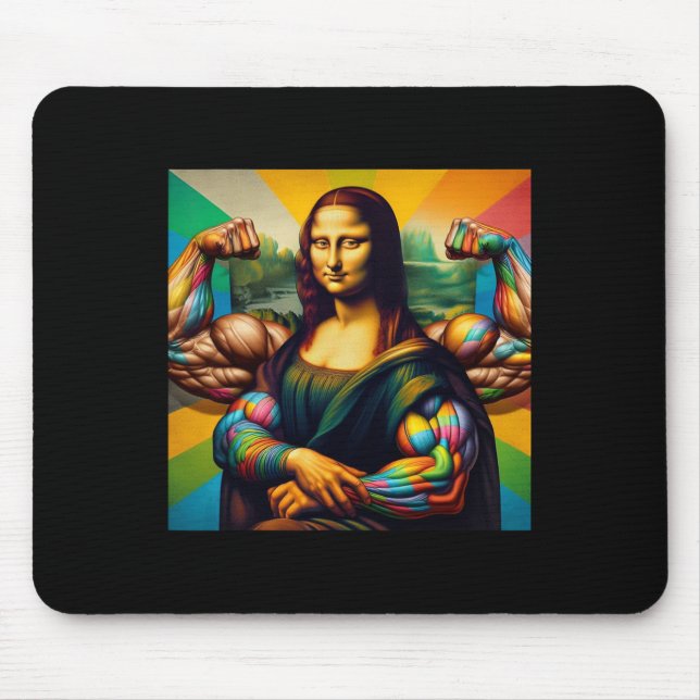 Mona Lisa Bodybuilding Funny Gift 2 Musmatta (Framsidan)