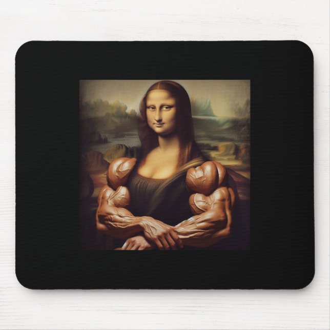 Mona Lisa Bodybuilding Funny Gift 4 Musmatta (Framsidan)