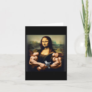 Mona Lisa Bodybuilding Funny Gift 6 Kort