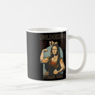 Mona Lisa Bodybuilding Muscle Gym Weightlift Wo Kaffemugg