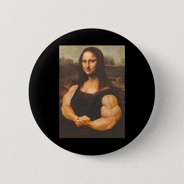 Mona Lisa Bodybuilding Muscle Gym Workout Outfits Knapp (Framsida)