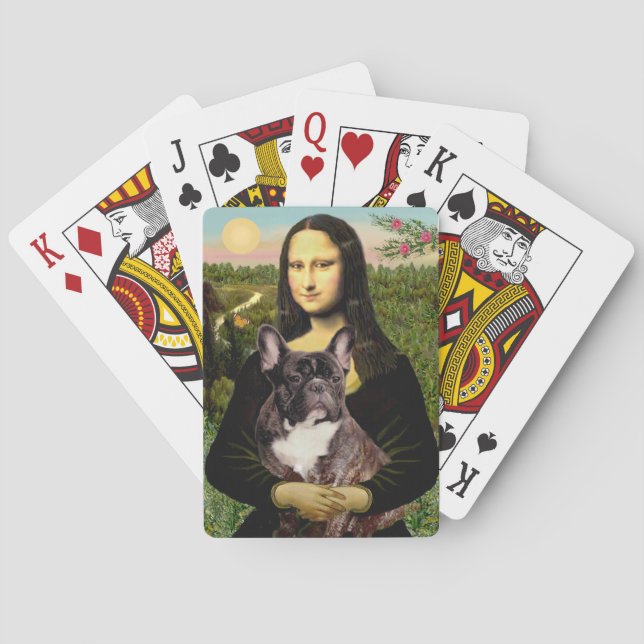 Mona Lisa - brindle fransk bulldogg Casinokort (Baksidan)