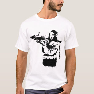 Mona Lisa Bristol Banksy lustig Långärmad T Shirt