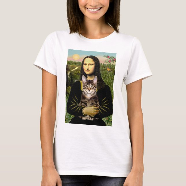 Mona Lisa - Brun tabby tigerkatt Tröja (Framsida)