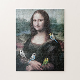 Mona Lisa & Budgies Pussel